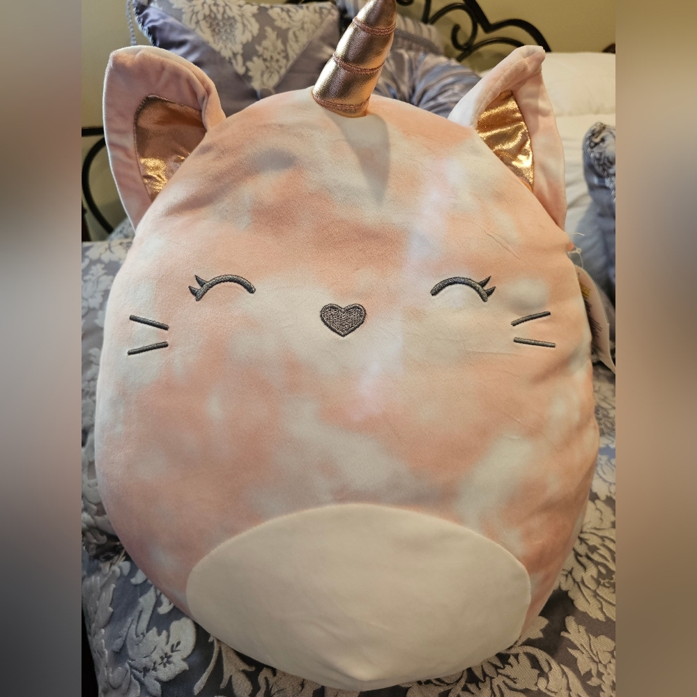 Squishmallows Kitty-Corn Ros Gold Tie-Dye 18"